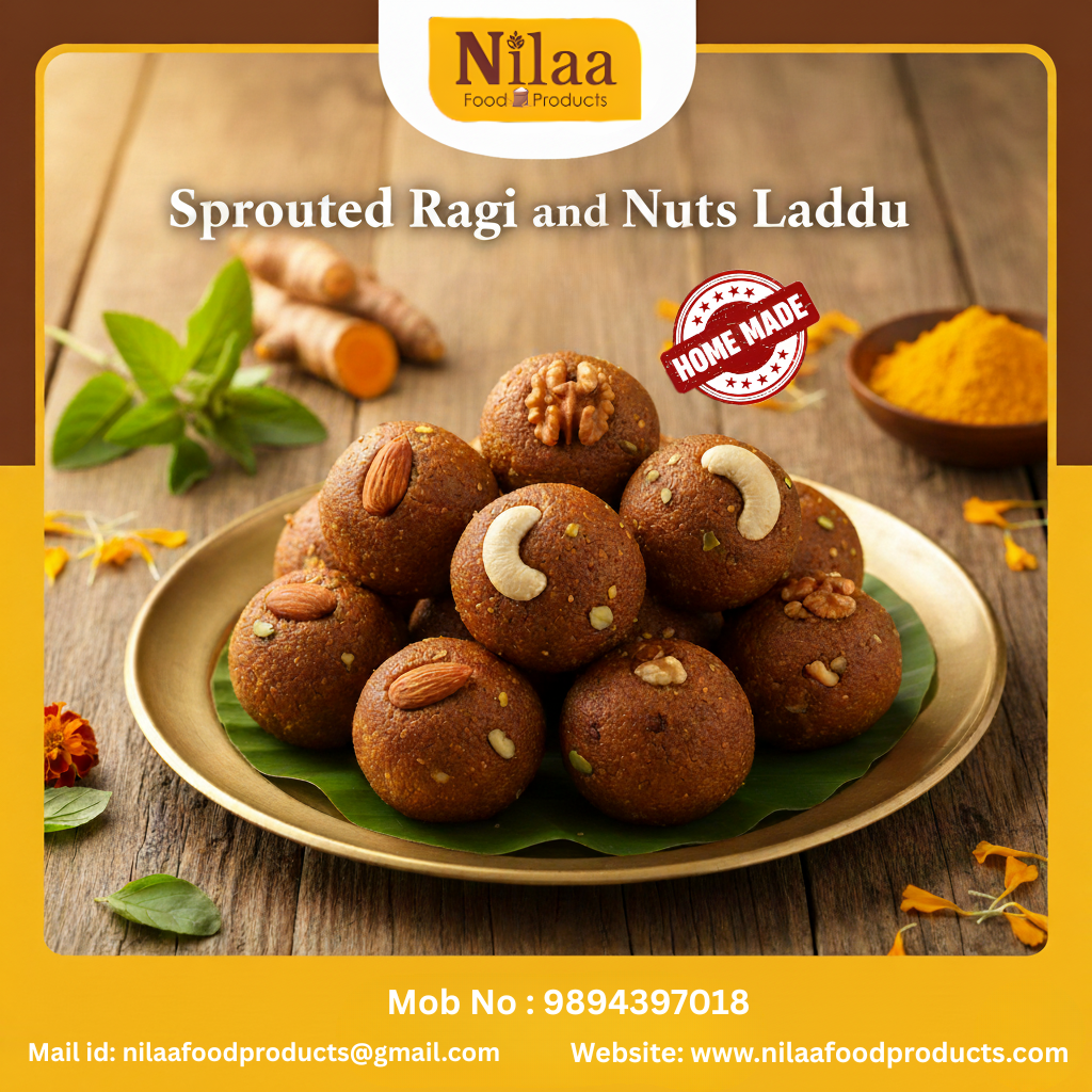 Sprouted Ragi & Nuts Laddu