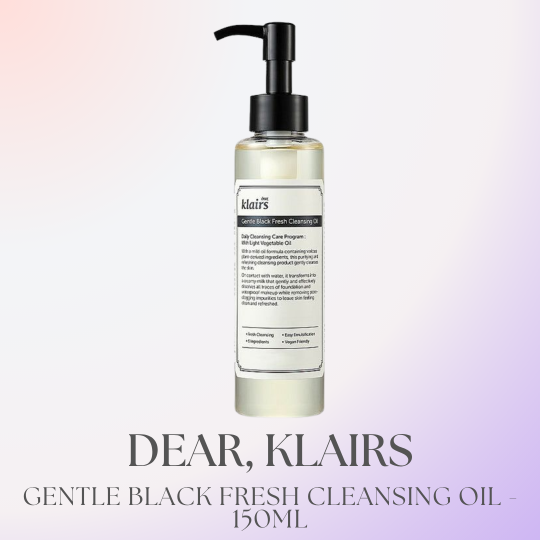 DEAR, KLAIRS – Gentle Black Fresh Cleansing Oil