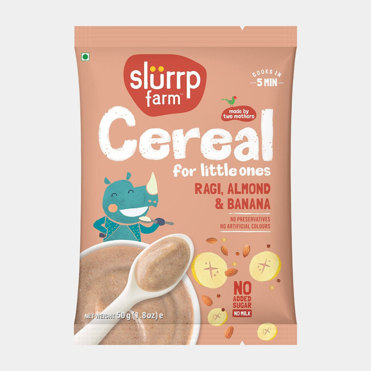 Slurrp Farm Ragi, Almond & Banana Cereal – Trial 50g