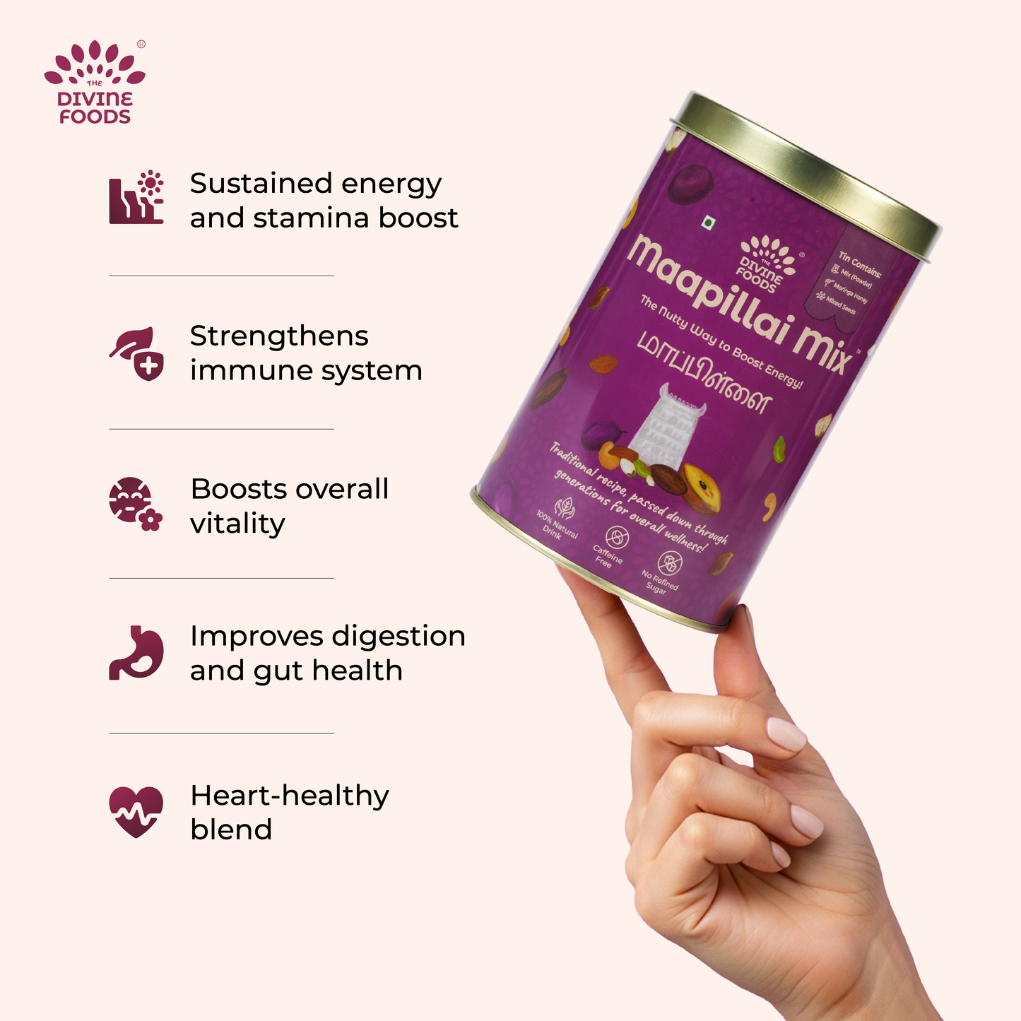 Madurai Maapillai Power Mix Kit (Maapillai mix powder 250 gm + Moringa honey 40 gm+ Premium mixed seeds 50 gm)