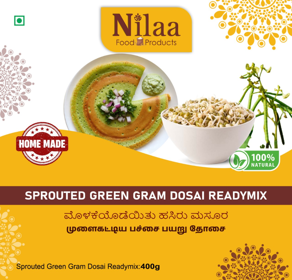 Sprouted Green Gram Dosai Mix