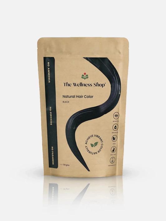 Natural black hair colour - 100gm (no ammonia, premium quality, lasts 3 weeks)
