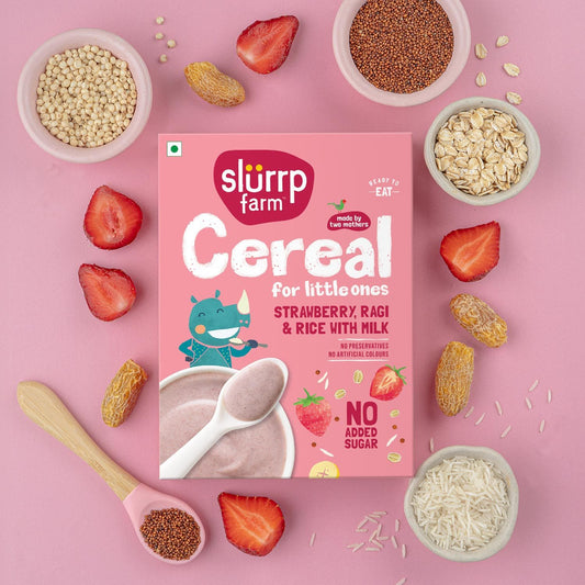 Strawberry Ragi & Rice Cereal – Trial 50g