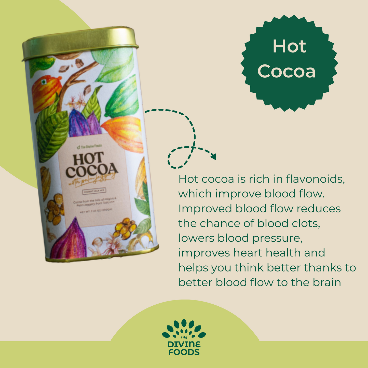 Drinking Chocolate (Hot Cocoa) Instant Mix Made with Palm Jaggery | Finest Jaggery and Cocoa