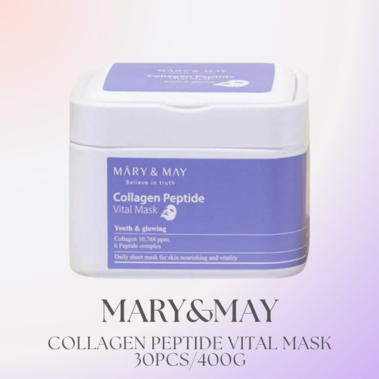 MARY & MAY – Collagen Peptide Vital Mask [30pcs / 400g]