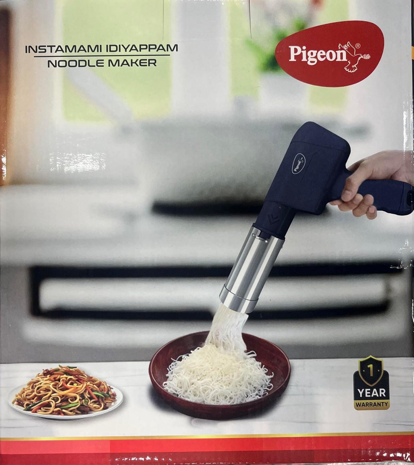 Pigeon Electric Rechargeable Idiyappam and Noodle Maker, Pasta Machine