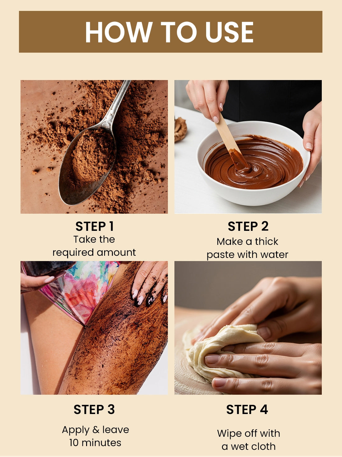 Chocolate hair removal powder - 10 minute full body wax