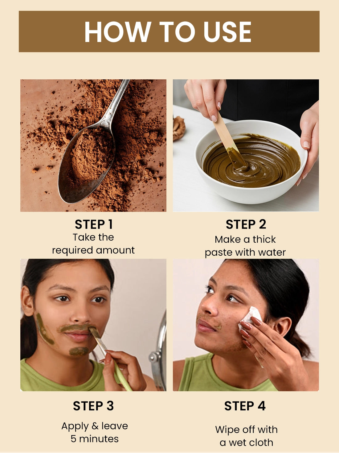 Turmeric facial wax - 5 minutes painless herbal wax powder