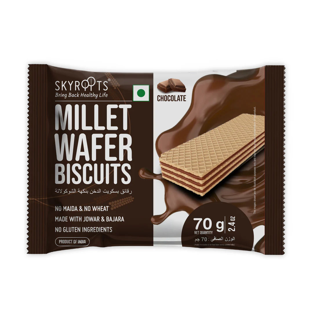 Millet Wafer Biscuits Chocolate 70g