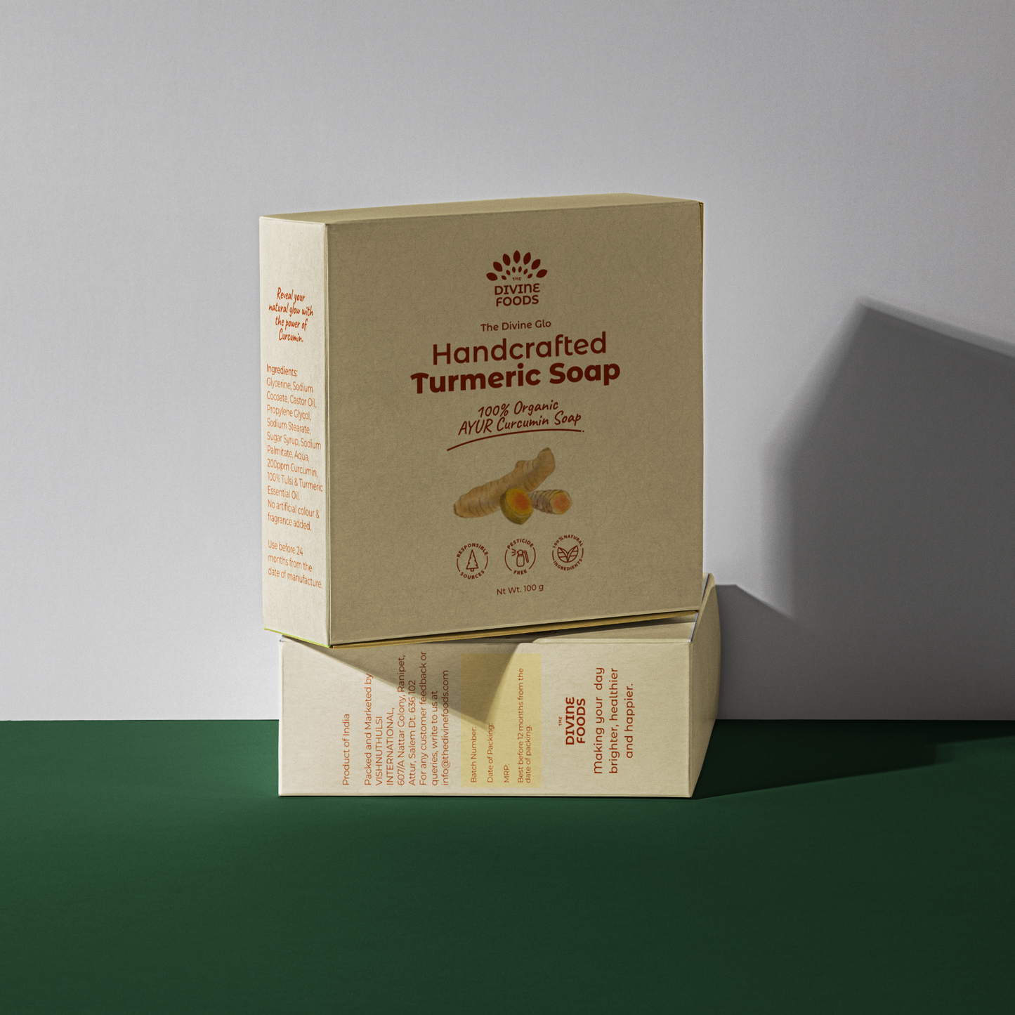 Organic Handcrafted Curcumin-Rich Turmeric Soap