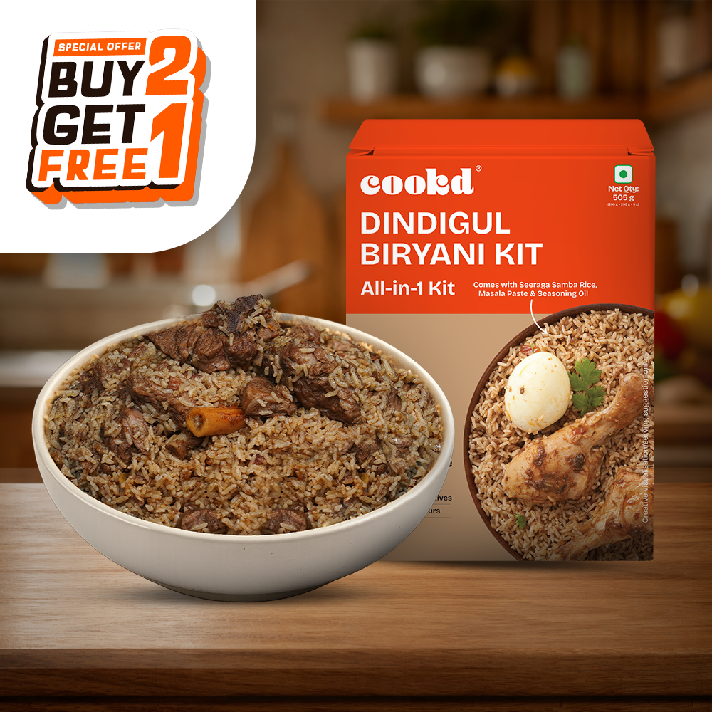 Dindigul Biryani Kit – With Rice (Serves 3)
