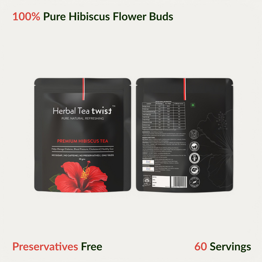 Premium Hibiscus Tea — Whole Buds (60 Servings)