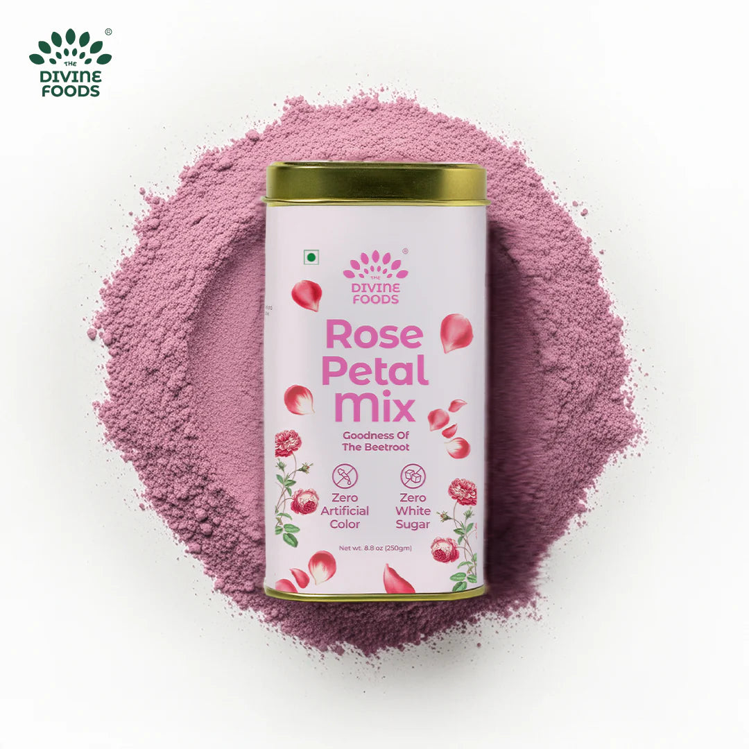 Rose Petal Mix Natural Beetroot Drink Powder | Healthy Instant Rose Beverage