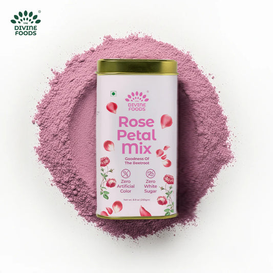 Rose Petal Mix Natural Beetroot Drink Powder | Healthy Instant Rose Beverage