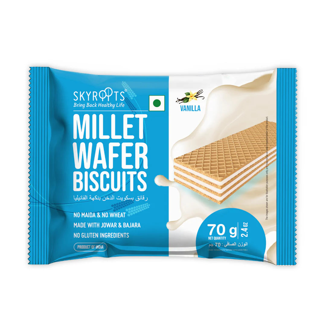 Millet Wafer Biscuits Vanilla 70g