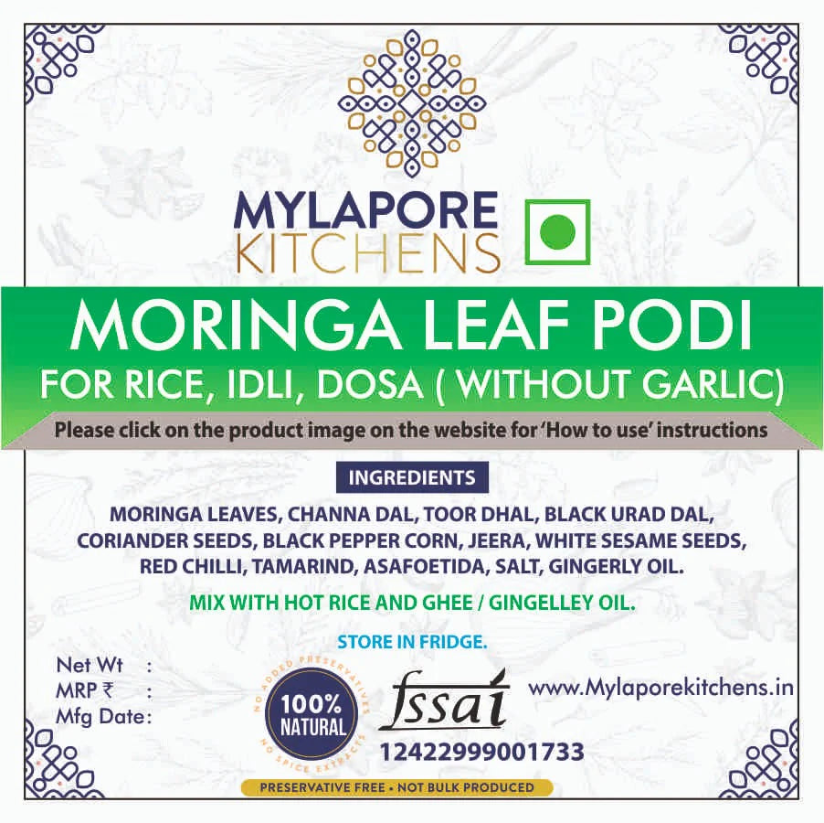 Moringa Leaves Powder (wihtout Garlic) 130g