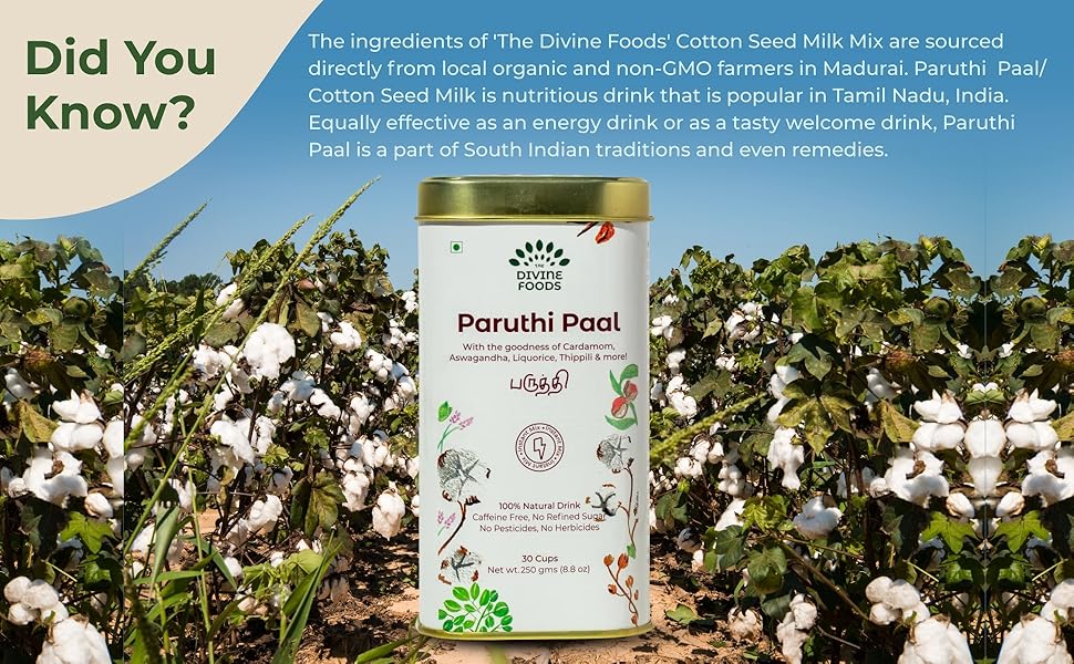 Paruthi Paal-Cotton Seed Instant Latte Mix(Cold and Cough remedy/Helps with Menstrual Cramps)