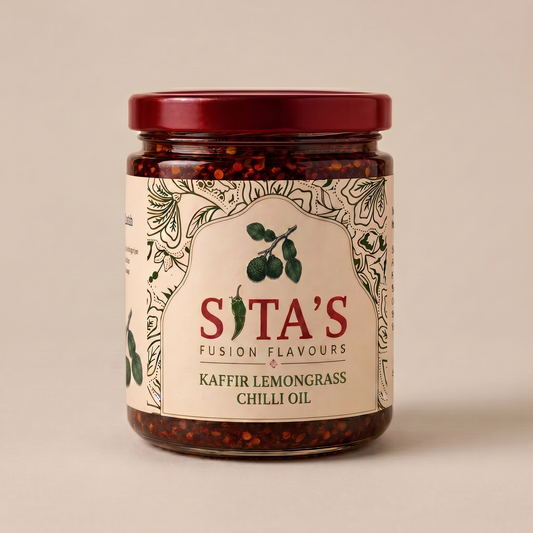 Sita's Fusion Flavours Kaffir Lemongrass Chilli Oil product jar