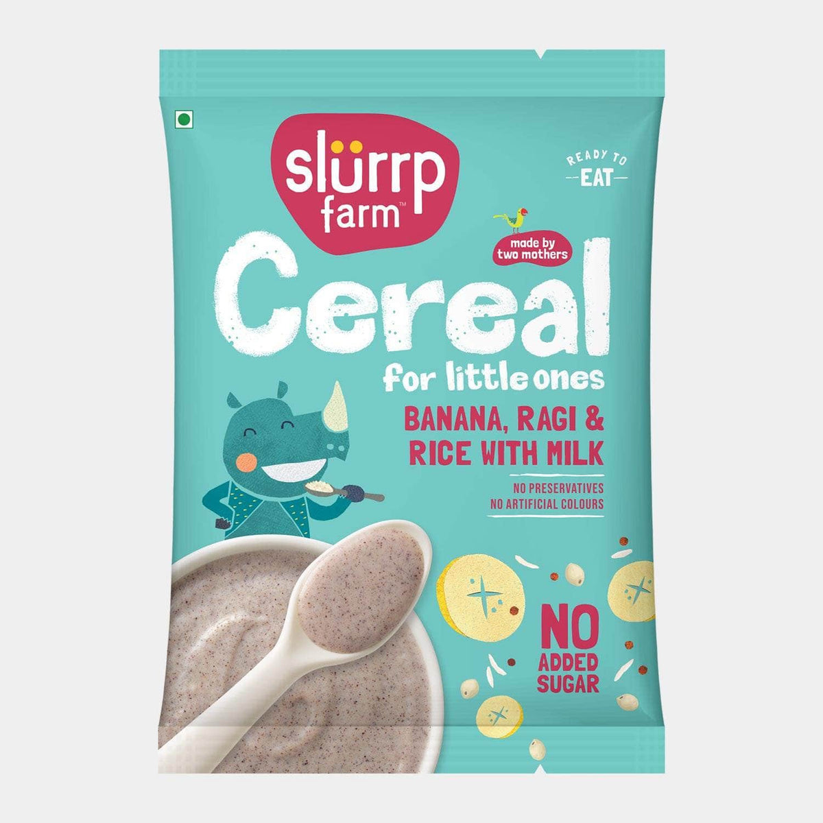 Slurrp Farm Banana, Ragi & Rice Cereal with Milk – Trial 50g