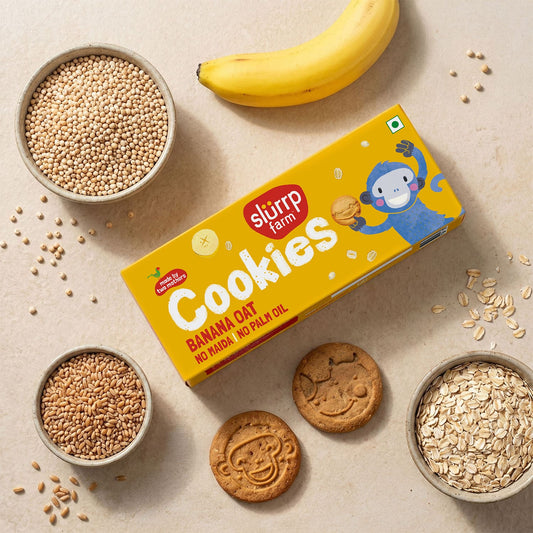 Slurrp Farm Banana Oat Cookies 80g