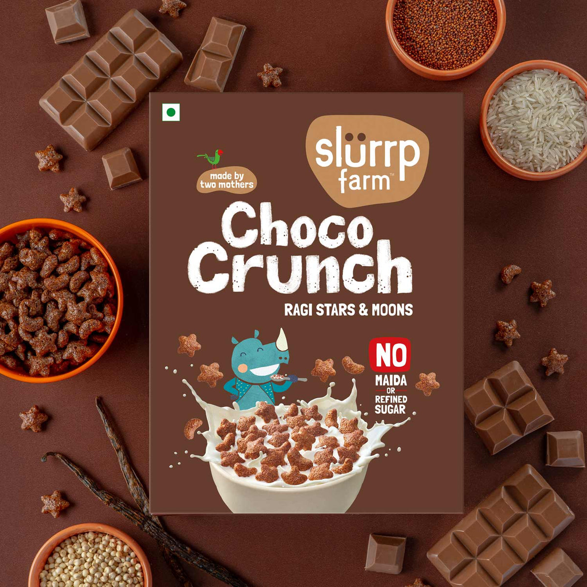 Slurrp Farm Choco Crunch – Ragi Stars and Moons 300g