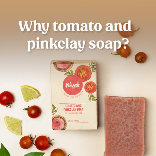 Vilvah Tomato and Pink Clay Soap 125g